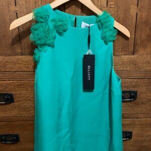 Elliatt Valeria Day Mini Dress in Green - Size Medium - BRAND NEW!